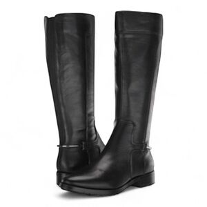 Naturalizer 27 Edit Kalani Wide Calf Leather Boot in Black NWT
